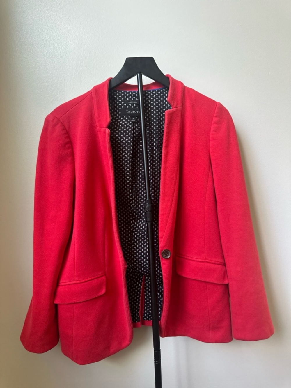 Talbots Red Single-Button Notch Blazer - Picture 8 of 14